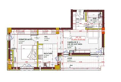 Apartament cu 2 camere semidecomandat în Florești