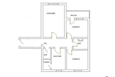 Apartament cu 3 camere decomandat în Tudor Vladimirescu
