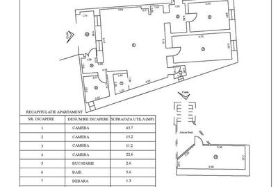Apartament cu 4 camere semidecomandat în Ultracentral