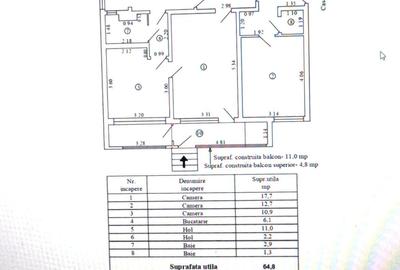 Apartament cu 3 camere circular în Țiglina 2 - 1