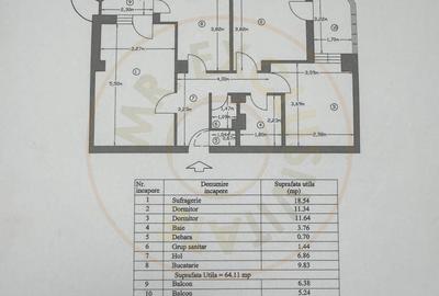 Apartament cu 3 camere decomandat în Big-Bascov