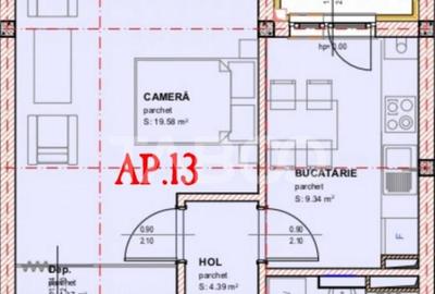 Garsoniera decomandata de vanzare 41 mpu loc parcare balcon - 3