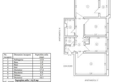 Apartament cu 3 camere decomandat în Central - 1