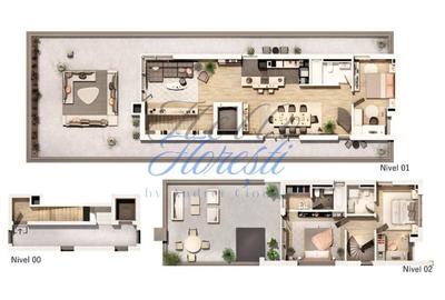 Penthouse 4 camere, 2 terase, semifinisat, 125 mp,  Zona Centrul Clujului!