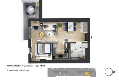 Studio de vanzare MY PLACE RESIDENCE - la PIPERA Plazza/bariera Petricani Studio de vanzare MY PLACE RESIDENCE - la PIPERA Plazza/bariera Petricani - 3