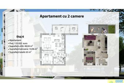 Statiunea Mamaia, apartamente 2 camere bloc NOU, vedere la mare si lac - 12