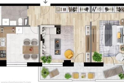 Apartament cu 2 camere decomandat în Între Lacuri