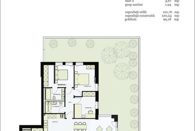 4 camere cu gradina de 100mp , complet mobiat lux, Pipera complex cu piscina 4 camere cu gradina de 100mp , complet mobiat lux, Pipera complex cu piscina - 19