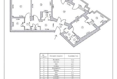 Spațiu de birouri 90 m², Obor – Etaj 1, aproape de metrou, 3 camere separate - 16