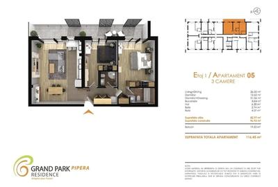 Apartament cu 3 camere decomandat în Central - 22