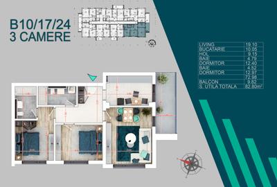 Neofort56 Faza2 Ap3 Camere Decomandat 2 Bai Mari | Dotari Premium | 10 min M - 44