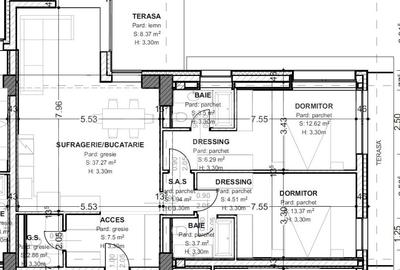 Apartament 3 camere, 93,5 mp, terasa 15,4 mp, zona centrala