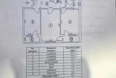 Apartament cu 3 camere decomandat în Micro 38 - 3