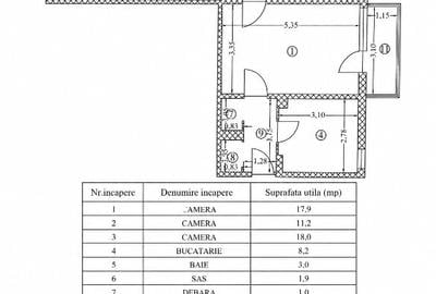Apartament cu 3 camere semidecomandat, mobilat în Titan - 8