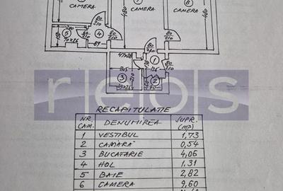 VANZARE APARTAMENT 3 CAMERE 50MP NICOLAE GRIGORESCU SALAJAN RENOVAT MOBILAT - 14