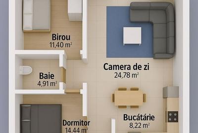 1/2 Duplex 3 camere - 3