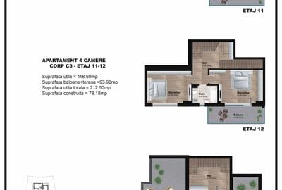 Apartament 4 camere-Penthouse-Scara interioara-Terasa 70mp-Finalizat-Parc Carol - 2