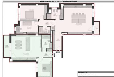 Apartament cu 3 camere semidecomandat în Central
