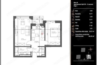 Apartament cu 2 camere decomandat în Răcădău - 17