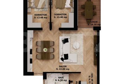 Apartament cu 3 camere în Central - 5