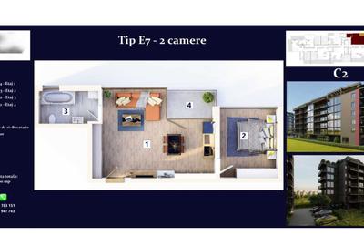 Apartament cu 2 camere decomandat în Nord