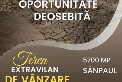 Oportunitate unica! Teren 5700 mp, Sanpaul, perfect pentru investitie
