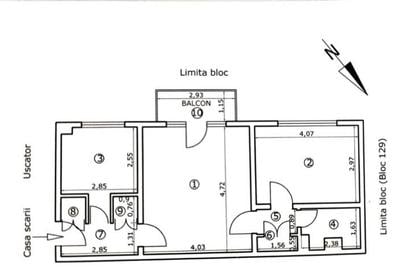 Apartament cu 2 camere semidecomandat în Unirii Sud - 1