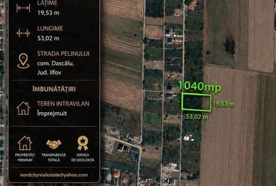 Teren de 1040 mp, în Dascălu - 2