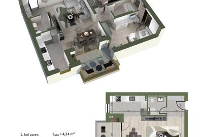 Apartament cu 3 camere decomandat în Mehala - 1