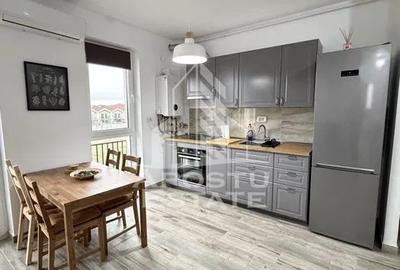 Apartament cu 2 camere semidecomandat, mobilat în Giroc