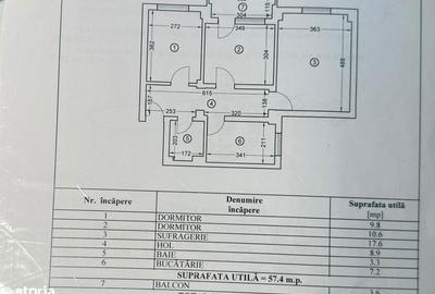 Apartament cu 3 camere decomandat în Tomis Nord