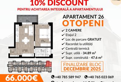 Apartament 2 camere OTOPENI PROIECT NOU. Direct Dezvoltator! - 4