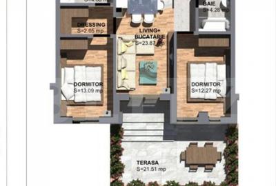 Apartament cu 3 camere decomandat în Torontalului - 1