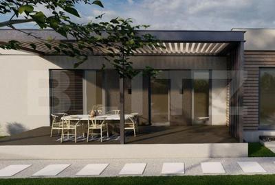 Casa noua mediteraneana pasiva 3 camere, 105 mp utili, teren 630 mp, drum privat - 10