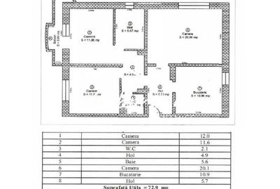 Apartament cu 3 camere decomandat, mobilat în Terezian - 1