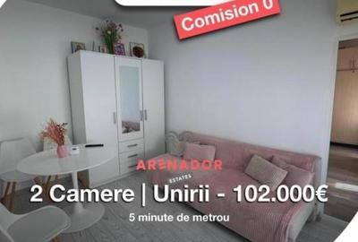 Apartament cu 2 camere, mobilat în Unirii