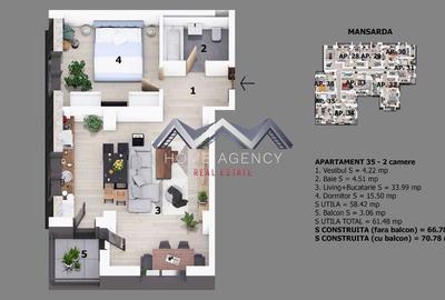 Apartament 2 camere Otopeni 58 mp utili | bloc cu lift | include parcare - 9