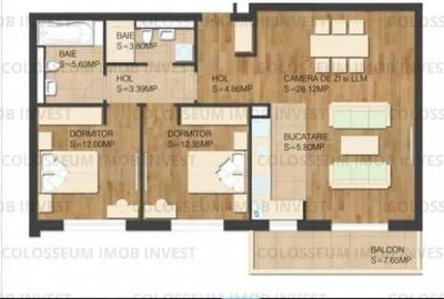 Apartament 3 camere, semidecomandat - zona Tractorul/ Top City - 12