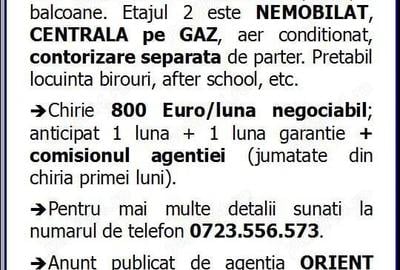 Coiciu, Baba Novac, etaj 1 si 2, nemobilat, gaze, inchirieri - 1