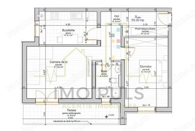 Apartament cu 2 camere decomandat în Girocului