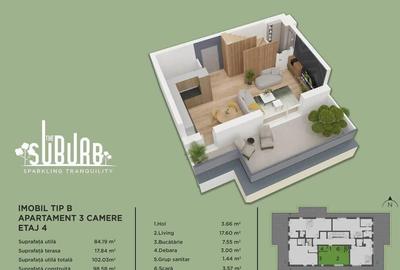 Apartament cu 3 camere decomandat în Central - 9