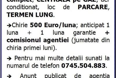 Tomis Nord, decomandat, 2 camere, gaze, mobilat, inchirieri Constanta - 9