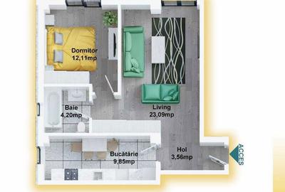 Apartament cu 2 camere decomandat în Central - 6