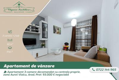 Apartament 3 camere decomandat cu centrala proprie, zona Aurel Vlaicu, Arad - 1