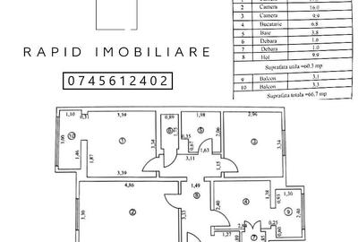 Apartament cu 3 camere decomandat în Țiglina 2 - 2