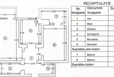 GARA-BILA-ap. 2 camere, 2 balcoane, et.6/8, bloc pe cadre, izolat, 56m2! - 5
