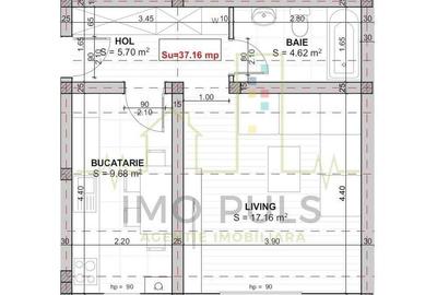 Bucatarie 10 mp. Decomandat. Parter. Posibilitate rate - 4