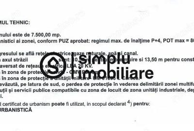 Teren de 7500 mp, în Central