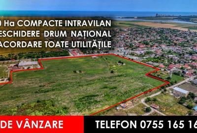 23 august  -10 hectare intravilane compacte cu deschidere la DN - 2