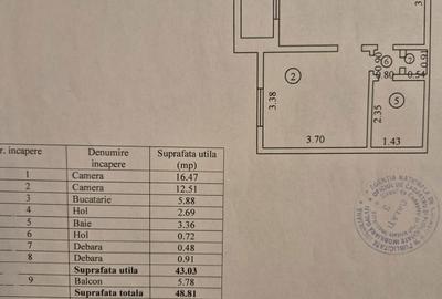 Apartament cu 2 camere semidecomandat în Țiglina 2 - 2